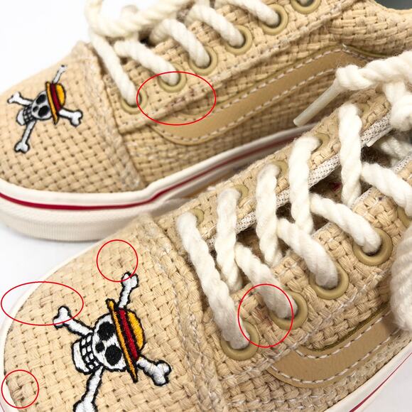Vans One Piece Straw Hat Shoes Kids Size 11 Old Skool Anime Lace Up Sneakers EUC - Picture 11 of 11